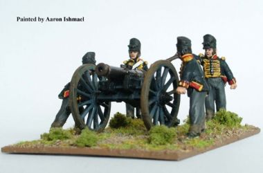 British foot Artillery firing 9 pdr - Metal