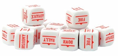Bolt Action Orders Dice - White (12)