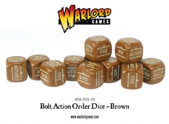 New style: Bolt Action Orders Dice packs - Brown