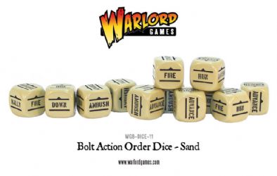 New style: Bolt Action Orders Dice packs - Sand