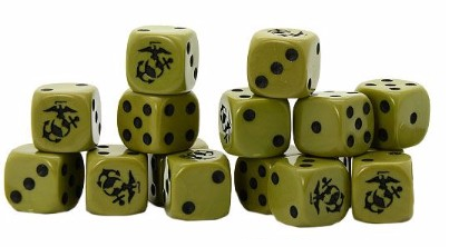 US Marine Corps D6 Dice (16)