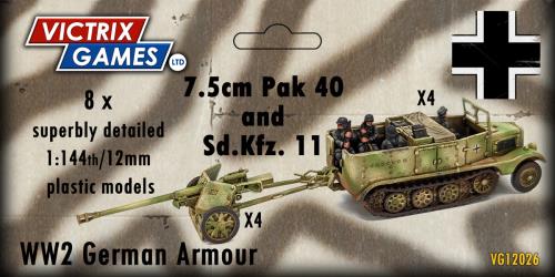 12mm German 7.5cm Pak 40 and Sd.Kfz.11