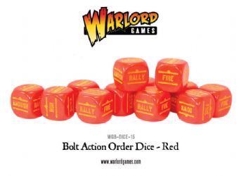 New style: Bolt Action Orders Dice packs - Red