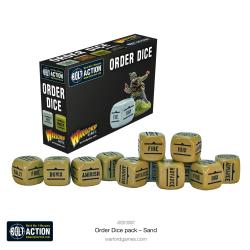 New style: Bolt Action Orders Dice packs - Sand