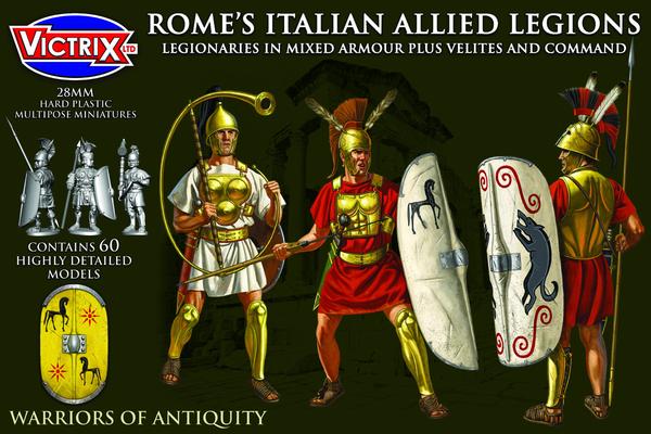 Romes Italian Allied Legions. Legionaries in mixed armour plus Velites and Command