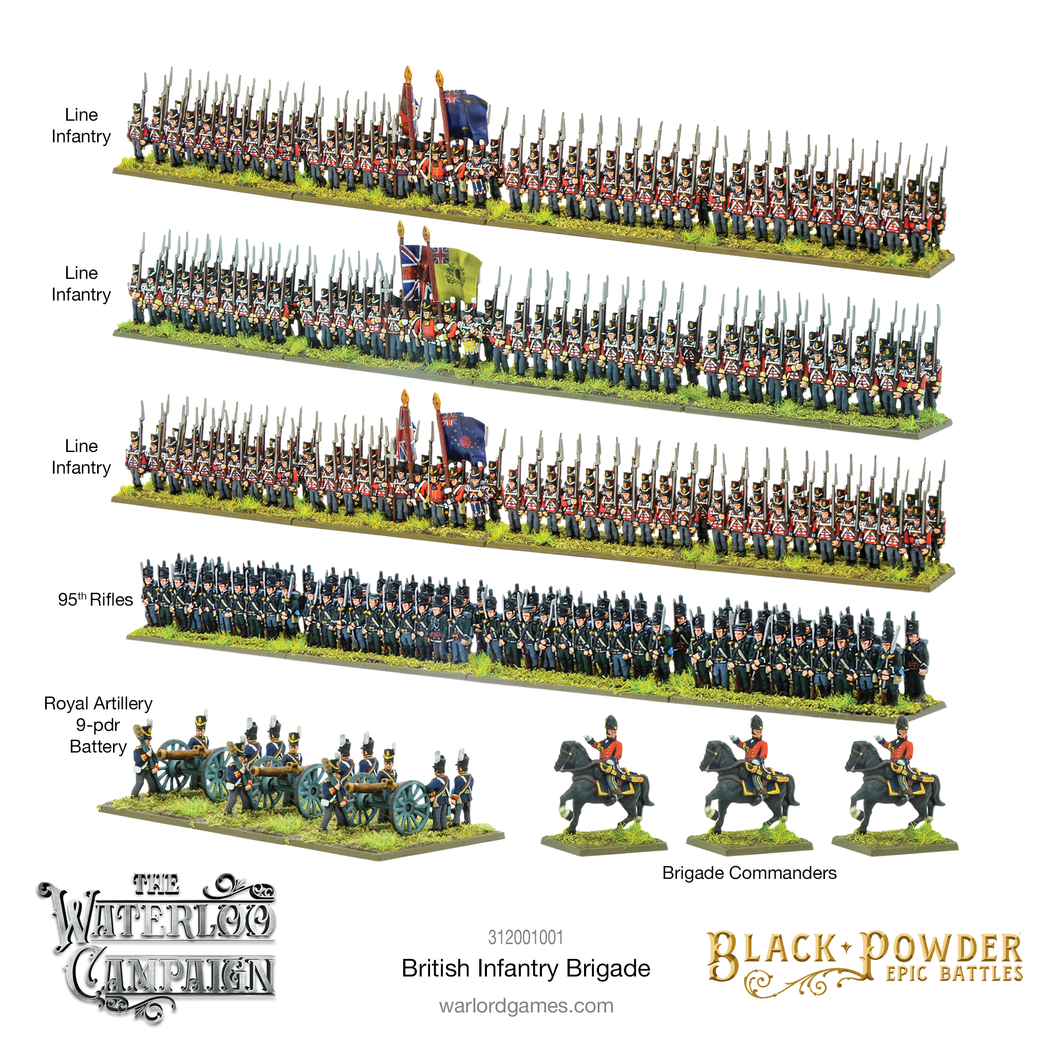 Black Powder Epic Battles: Waterloo - British Infantry Brigade