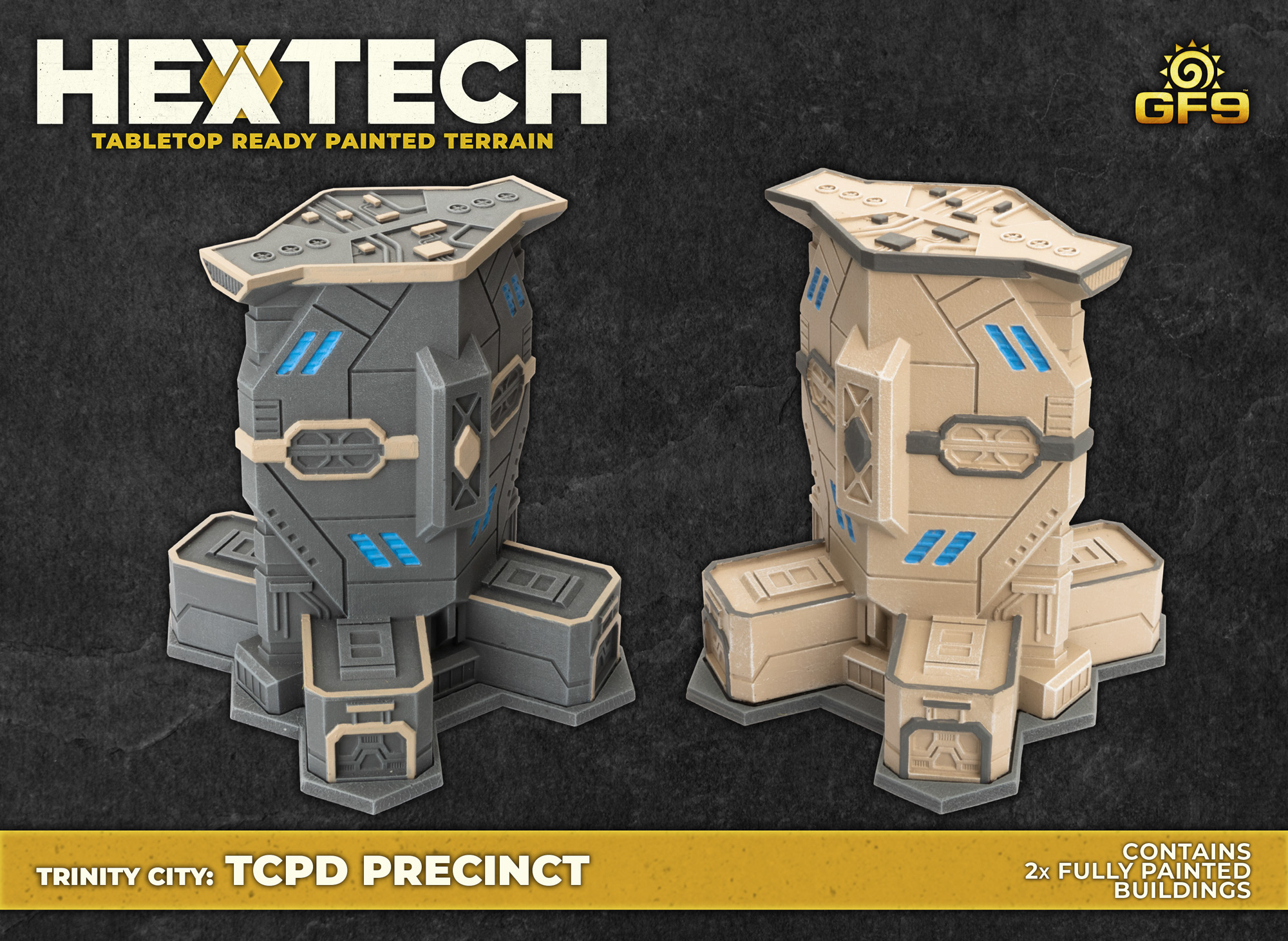 Hextech Trinity City TCPD Precinct (Battletech Compatible Terrain)