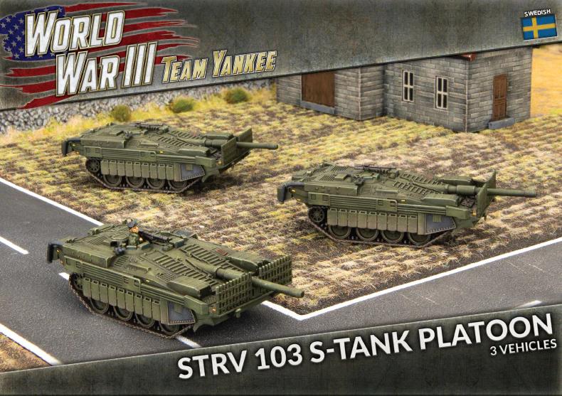 Swedish Strv 103 S-tank Platoon (x3 Plastic)