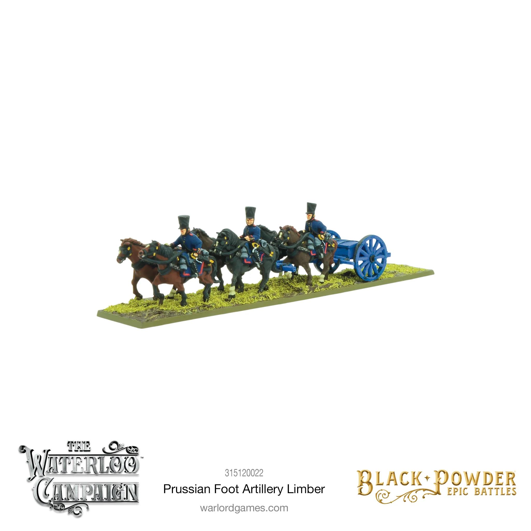 Black Powder Epic Battles Waterloo: Prussian Foot Artillery Limber