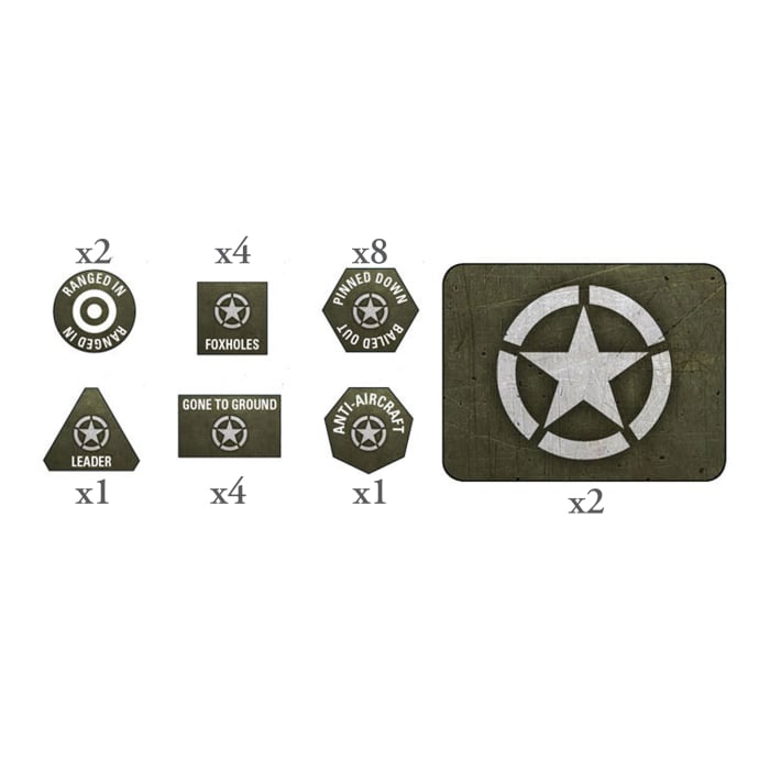 American MW Tokens (x20) and Objectives (x2)