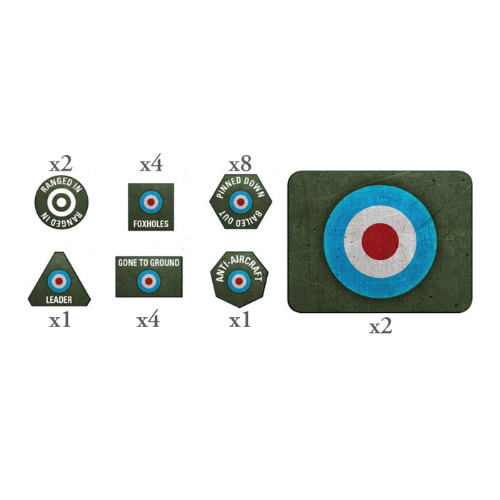 British LW Tokens (x20) and Objectives (x2)