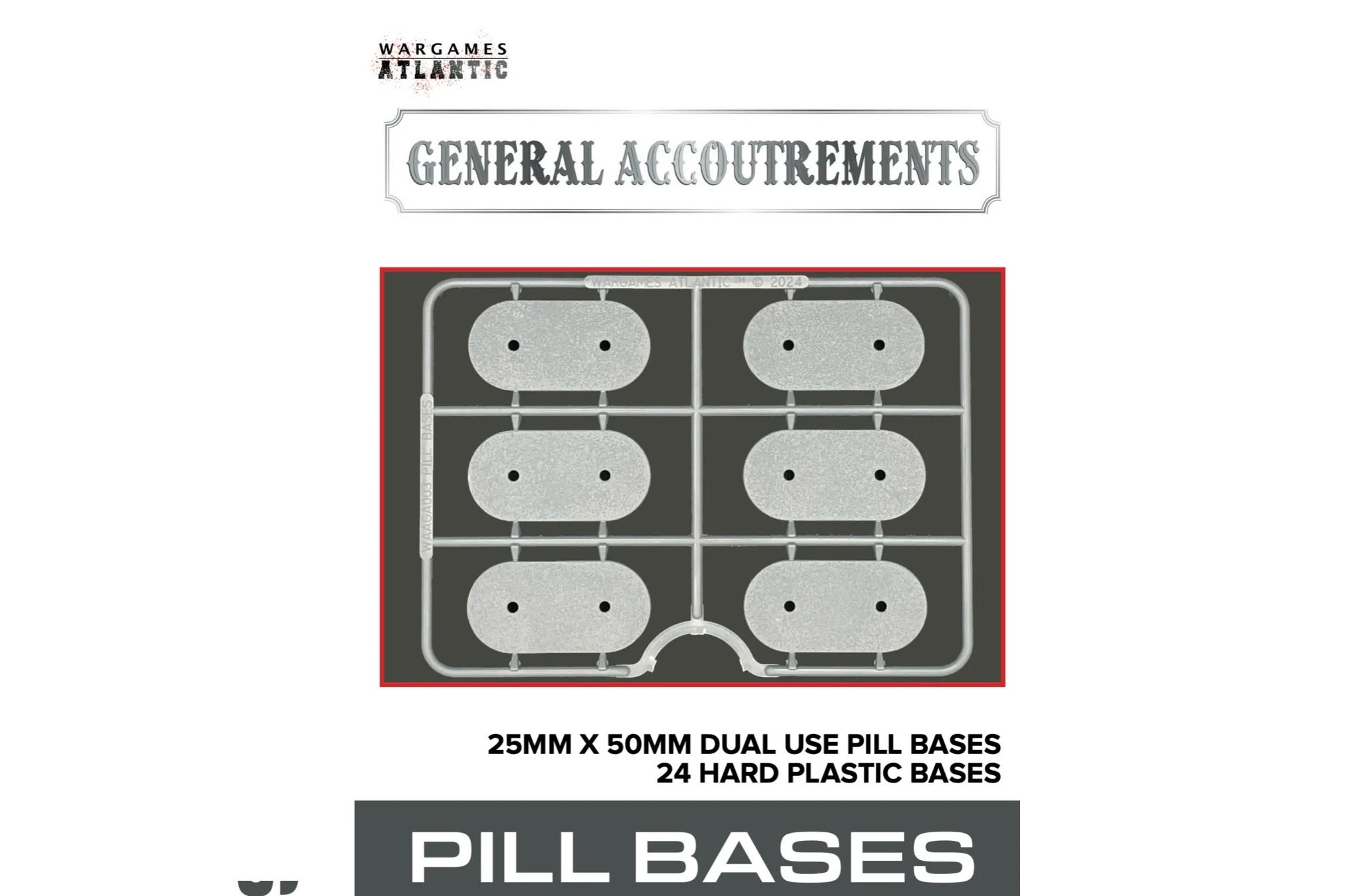 Wargames Atlantic 25mm x 50mm Pill Dual Use Bases