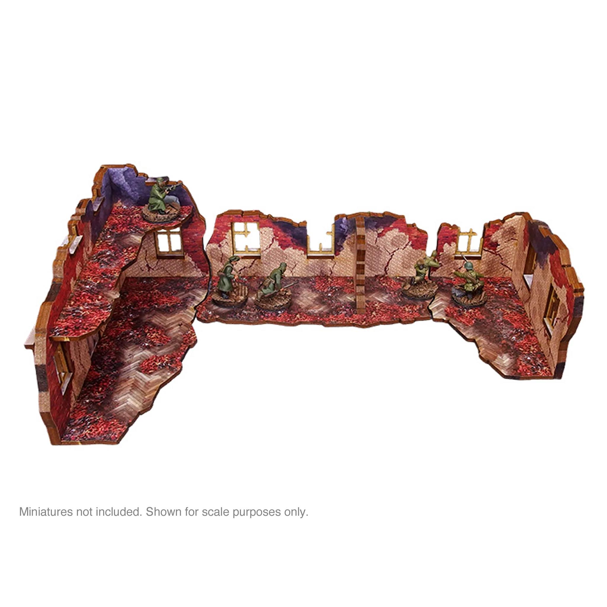 Pre-Painted WW2 Ostfront Stalingrad Ruined Building