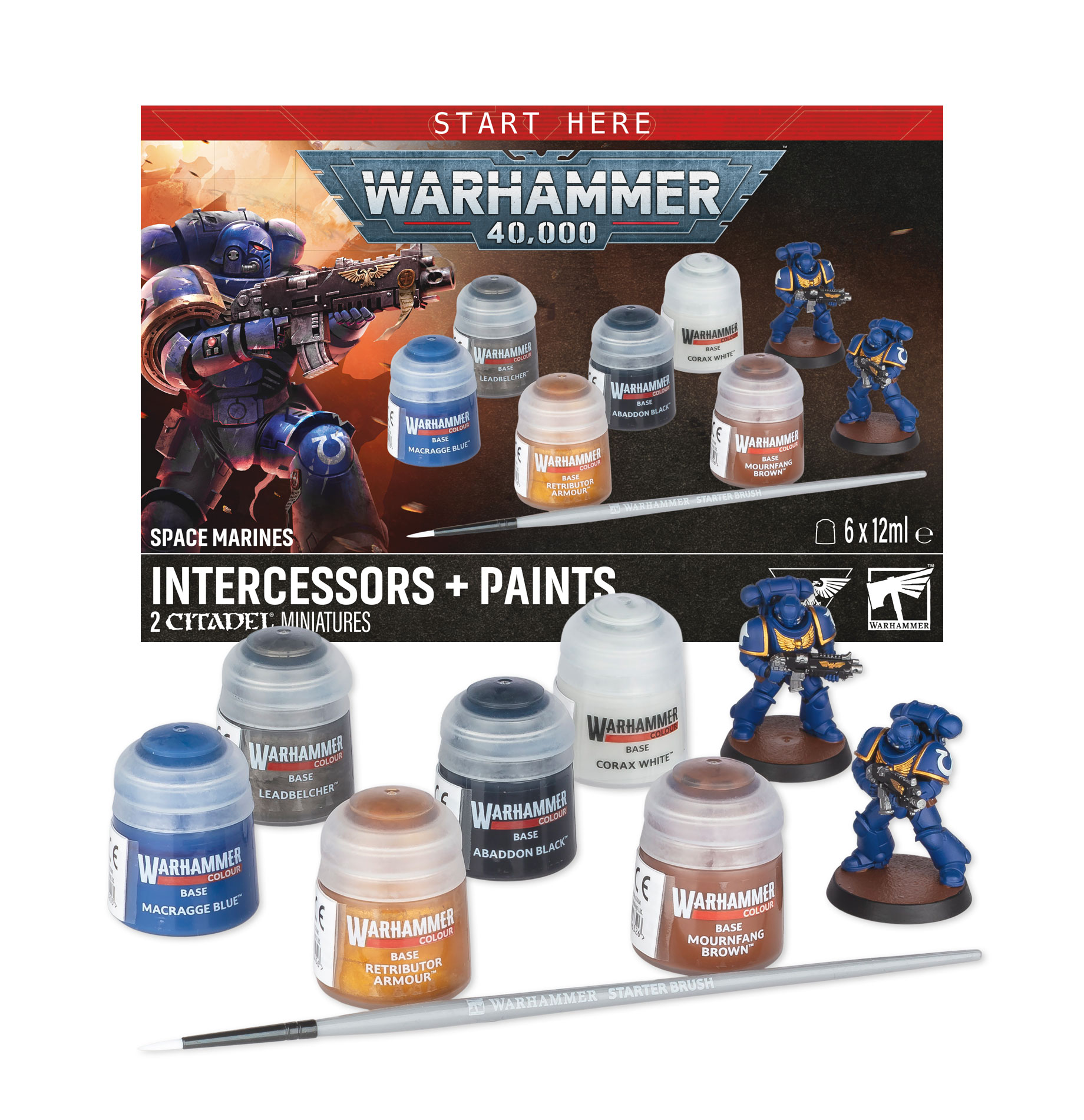Warhammer 40000: Space Marine Intercessors and paint set (2026)