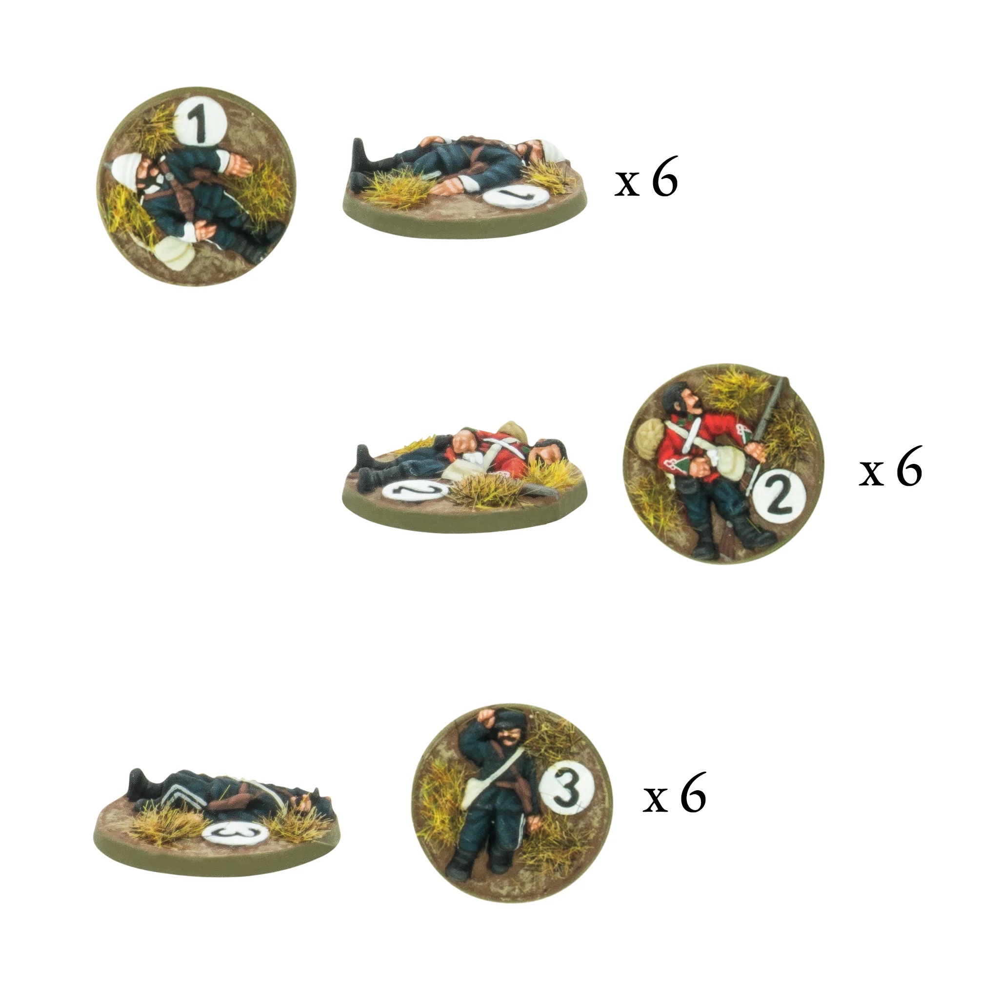 Black Powder Epic Battles: Zulu - British Army Casualty markers