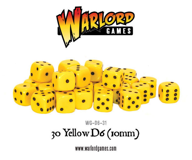 30 Yellow  D6 Dice (10mm)